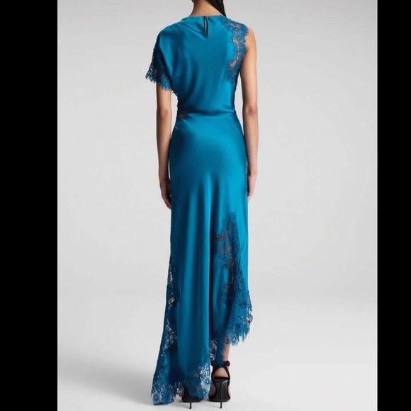 Alessia Teal Fluorite Lace Accent Dress size 4 - Picture 3 of 7